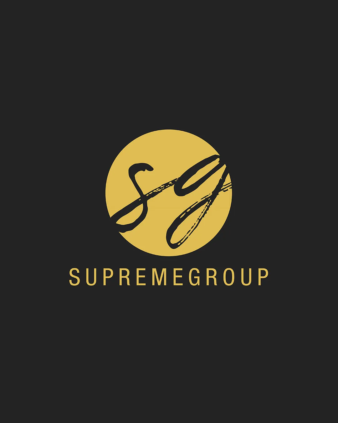 The Supremegroup logo, which is gold on black